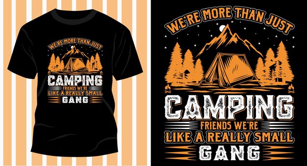 Solo diseño de camiseta de camping eps