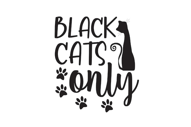 Sólo los gatos negros archivo vectorial