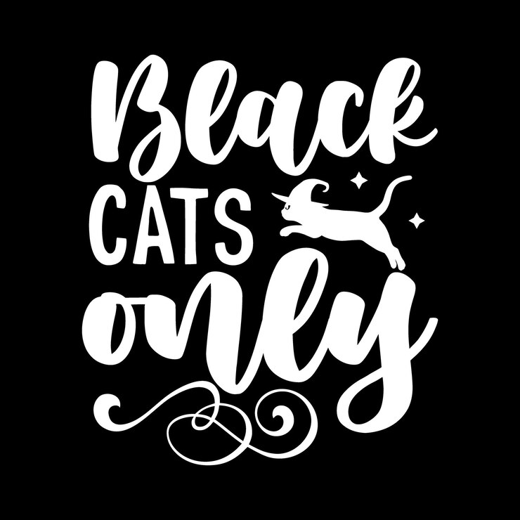 sólo gatos negros svg