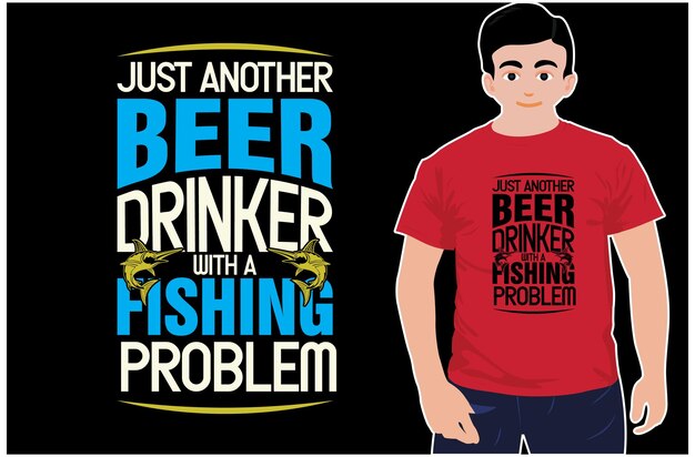 Vector solo otro bebedor de cerveza con un problema de caza. camiseta de caza.