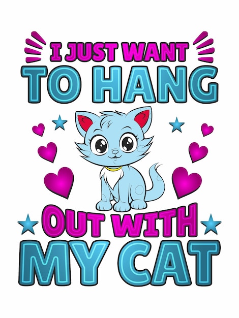Sólo quiero pasar el rato con mi diseño de camiseta de gato