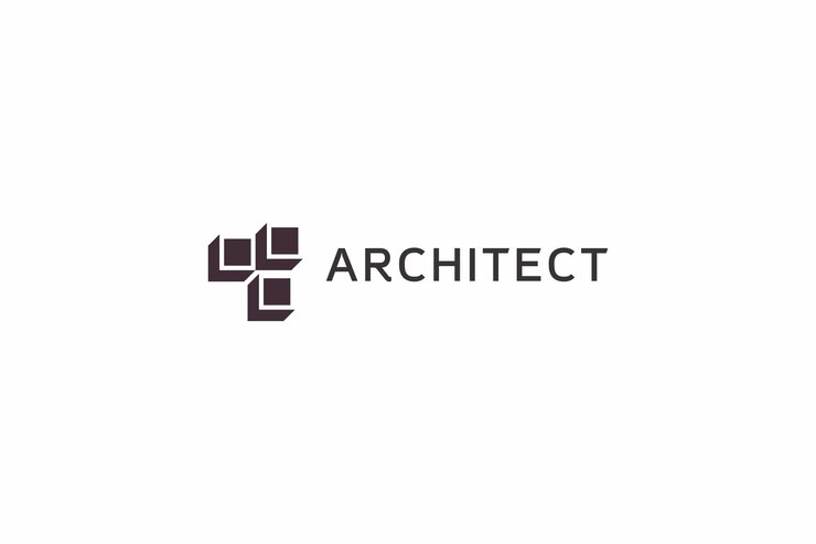 Vector solución de diseño de logotipo de plantilla para empresa de arquitectos o arquitecto