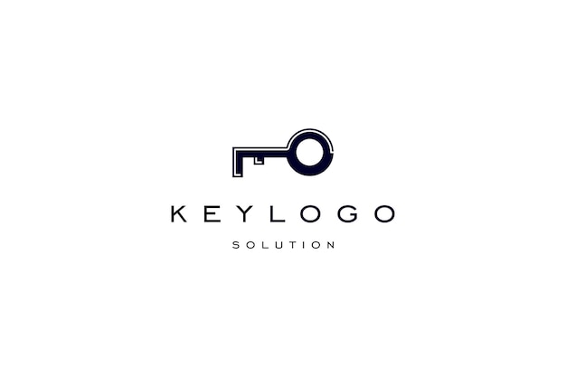 Solución de diseño de logotipo de plantilla con imagen clave simple