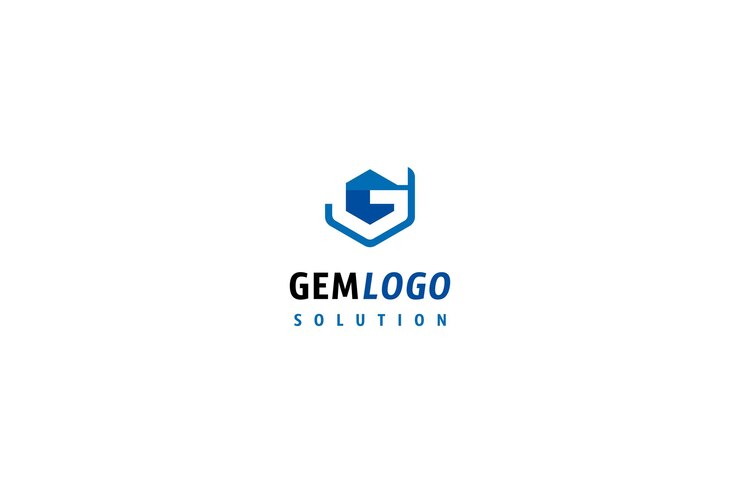 Vector solución de diseño de logotipo de plantilla con joya y letra g incluida en
