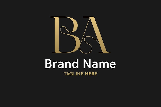 Solución de logo elegante y creativa con la letra BA