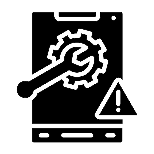 Solución de problemas de diseño vectorial Estilo de icono