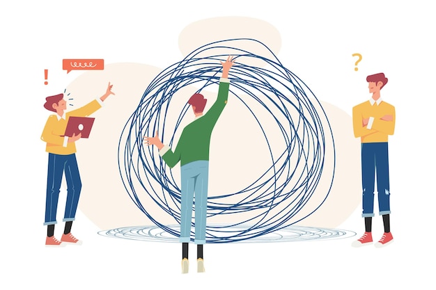 Solución de problemas empresariales enredados y desenredados