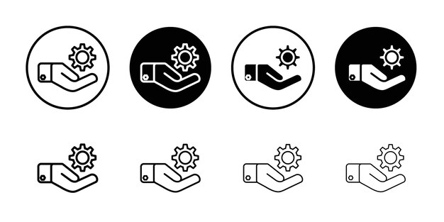 Solución Proporcionar un diseño de conjunto de íconos plano y simple