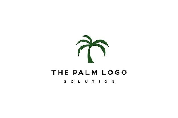 Solución del proyecto de diseño de logotipo de palma en gráficos vectoriales
