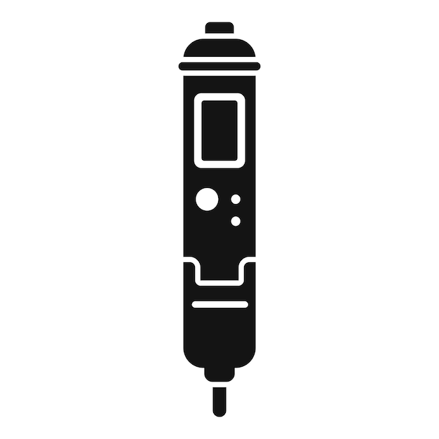 Vector la solución química del icono del medidor de ph es un vector simple experimento médico