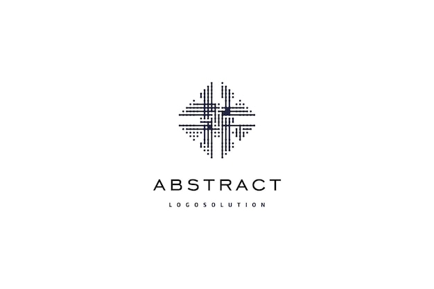 Solución técnica de diseño de logotipo de la plantilla de resumen