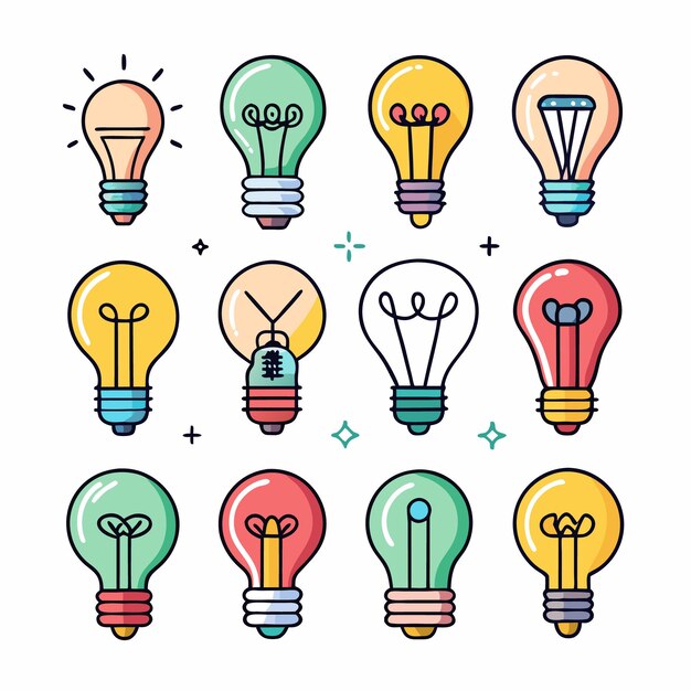 Soluciones de ideas brillantes para bombillas coloridas
