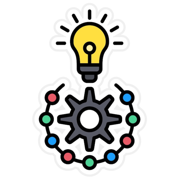 Soluciones Imagen vectorial de íconos automatizada Puede utilizarse para el análisis de datos