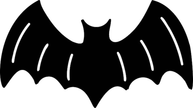 Sombra dibujada a mano de ilustración de murciélago