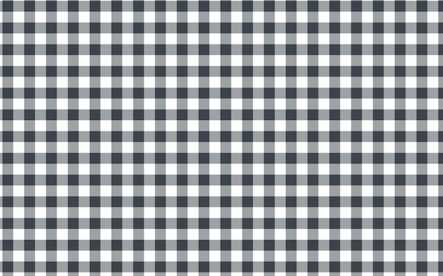 sombra más oscura de gris tejido gingham cuadrado a cuadros patrón sin costuras textura de fondo ilustración vectorial