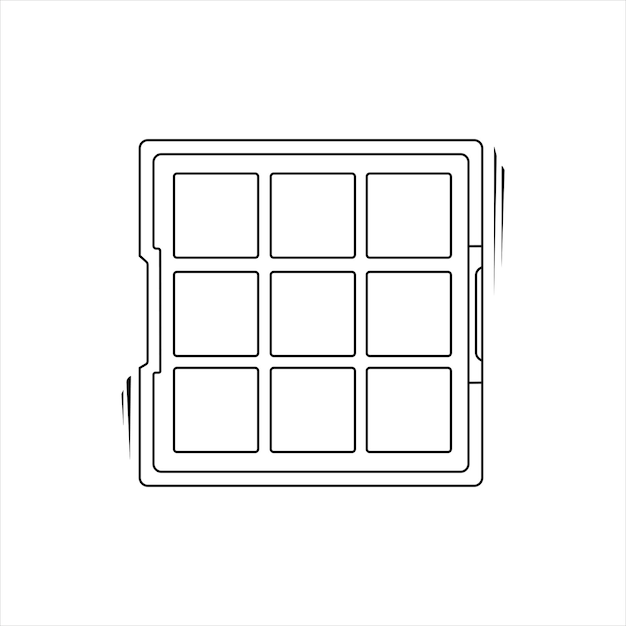 Sombra de ojos de contorno negro vectorial Ilustración cosmética de contorno aislado vista superior Maquillaje dibujado