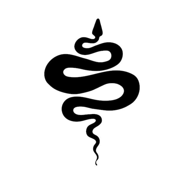 Sombra símbolo del año curva elegante negra en vector de fondo blanco