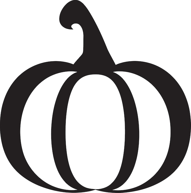 Sombras siniestras Icono de calabaza elegante en vector negro Cosecha de medianoche Diseño vectorial negro de la calabaza
