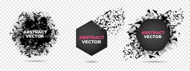 Sombrerero de hexágonos abstractos explosión plantilla de fondo de textura geométrica aislada ilustración vectorial