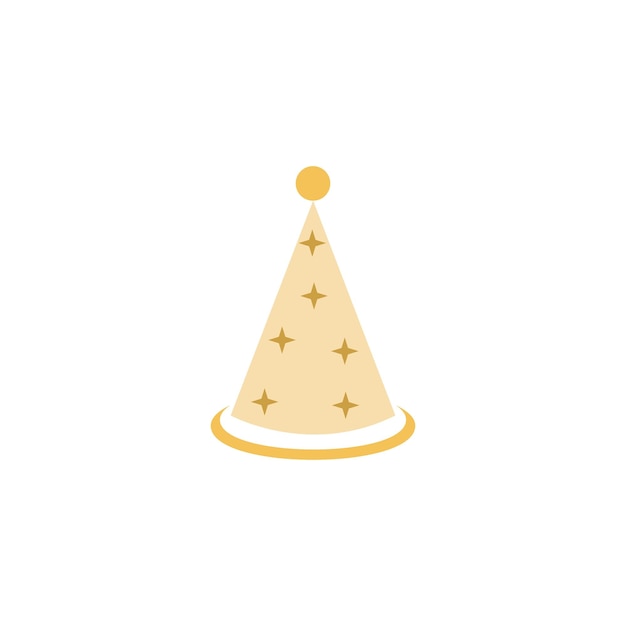 Un sombrero amarillo con estrellas es un símbolo de una fiesta de cumpleaños.