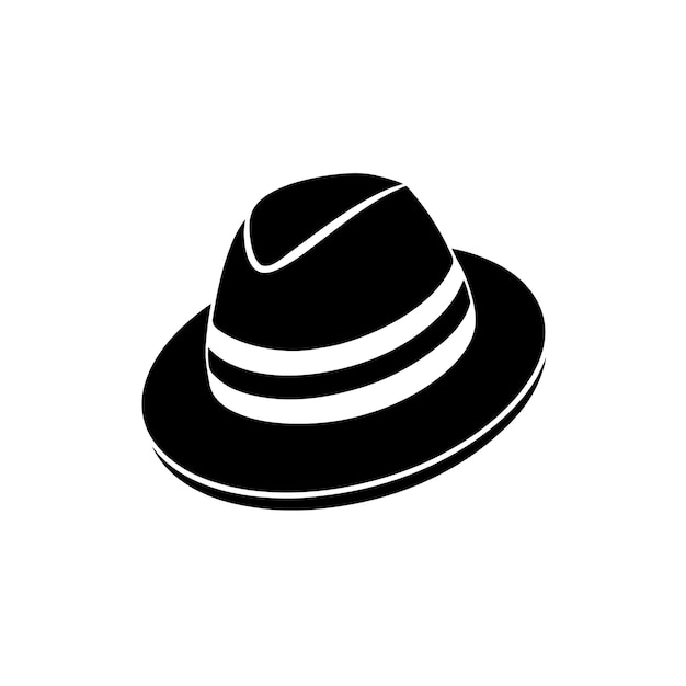 un sombrero blanco y negro con una franja blanca