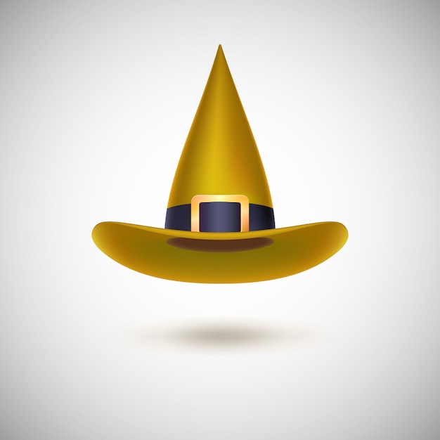 Sombrero de bruja amarillo para halloween.