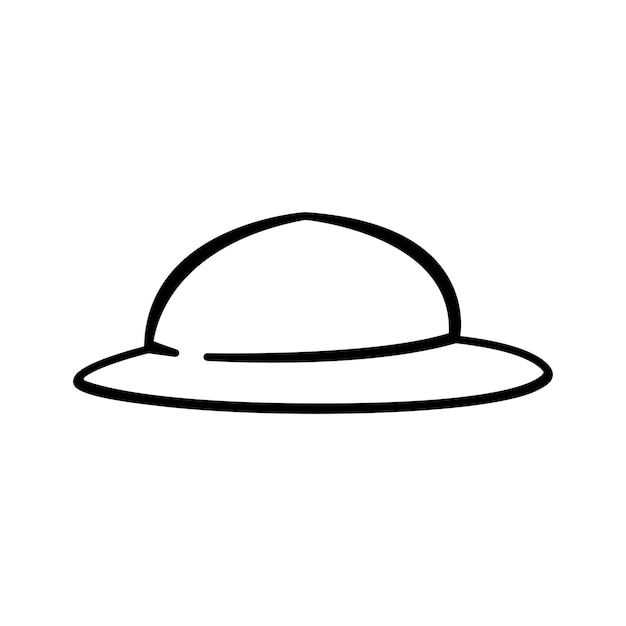 Sombrero de camping aislado sobre fondo blanco Ilustración vectorial