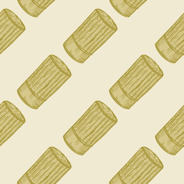 Sombrero de chef alto boceto de patrones sin fisuras Elemento tradicional de cocina para cocinar en estilo dibujado a mano