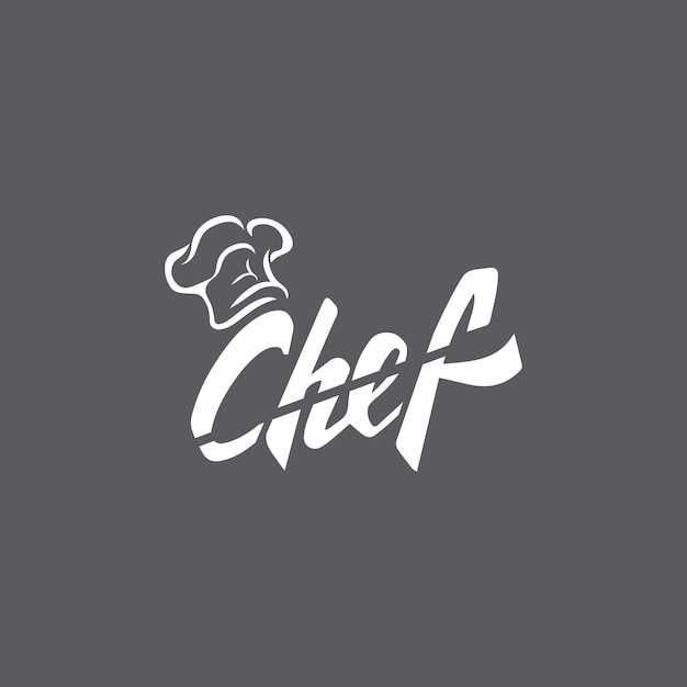 Sombrero chef logo plantilla vector icono ilustración