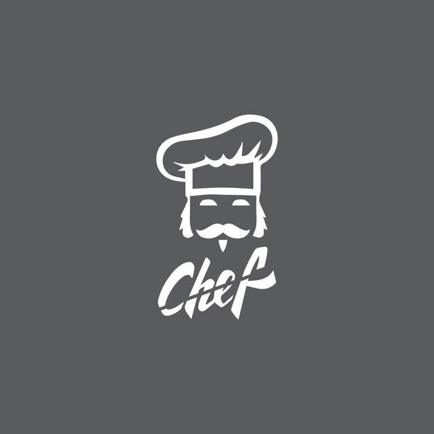 Sombrero chef logo plantilla vector icono ilustración