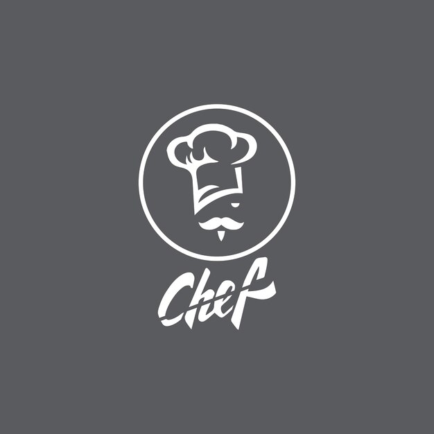 Sombrero chef logo plantilla vector icono ilustración
