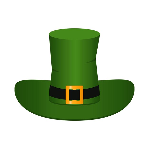 Sombrero de duende sobre un fondo blanco Diseño para el día de San Patricio