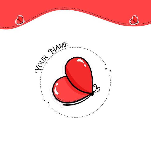 un sombrero en forma de corazón está en un fondo rojo con las palabras nombre nombre nombre nombre