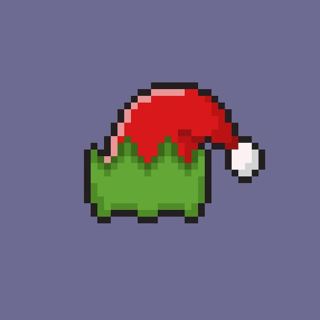 un sombrero de gnomo con estilo pixel art