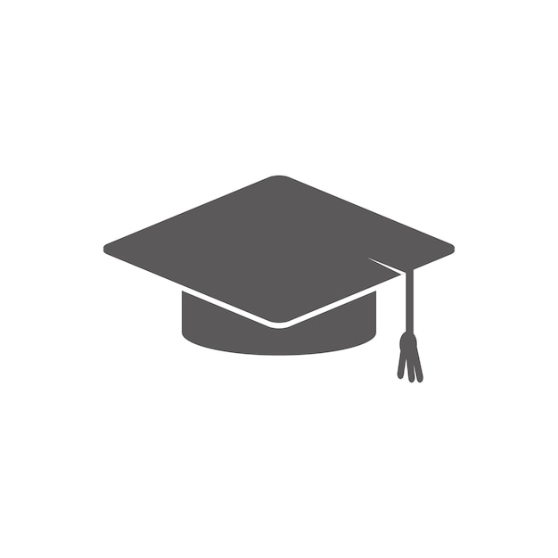 Sombrero de graduación icono ilustración vectorial toga que simboliza el éxito del diseño