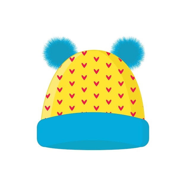Sombrero de invierno Concepto de comodidad y calidez Estilo plano