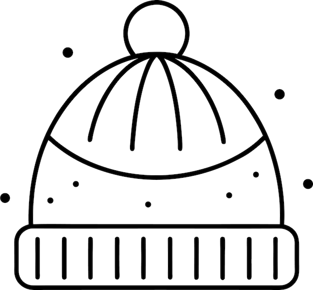 Sombrero de invierno con copos de nieve