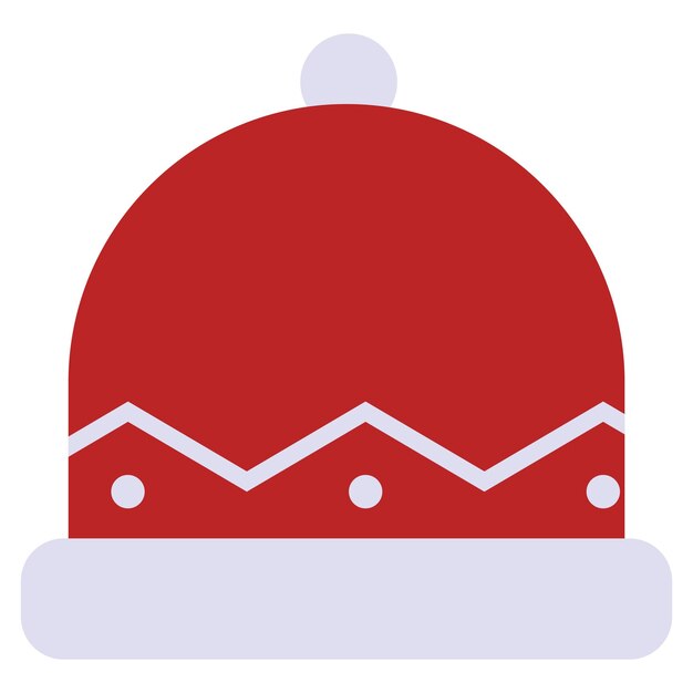 Sombrero de invierno rojo aislado sobre fondo blanco