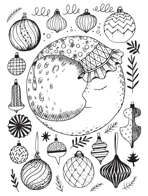 el sombrero luna juguetes de navidad gráfico