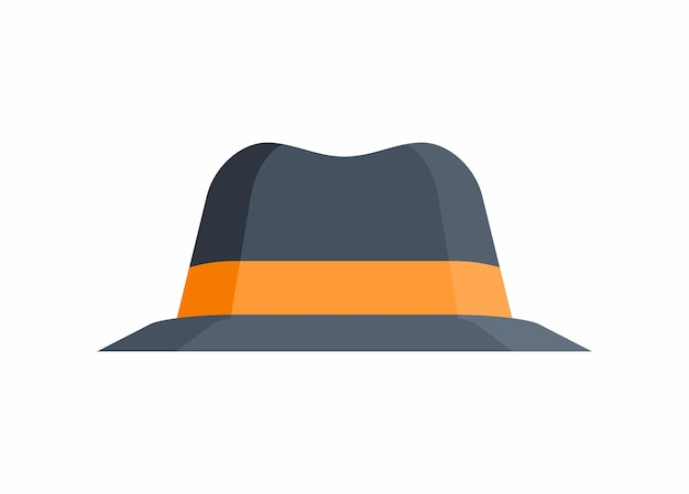 Vector sombrero de la mafia ilustración plana sencilla