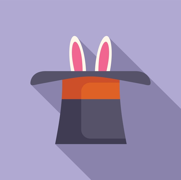 Sombrero de mago que muestra la ilusión de las orejas de conejo