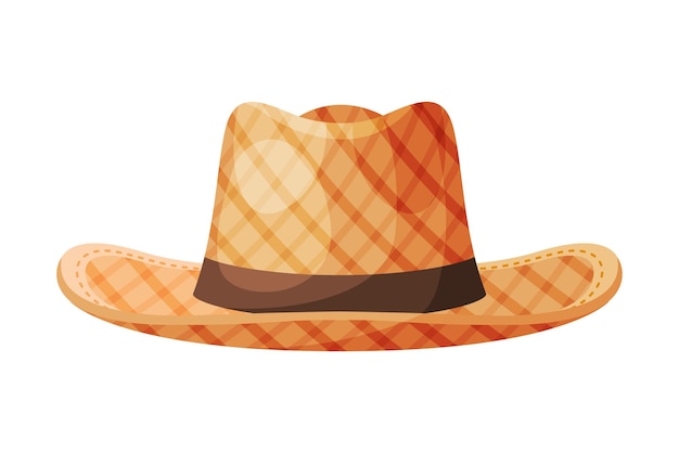 Sombrero masculino retro tocado vintage tocado para caballero Ilustración vectorial plana