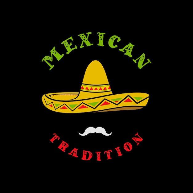 Sombrero Mexicano Sombrero Diseño Vectorial Colorido, Sombrero Tradicional Mexicano Para La Celebración De La Independencia