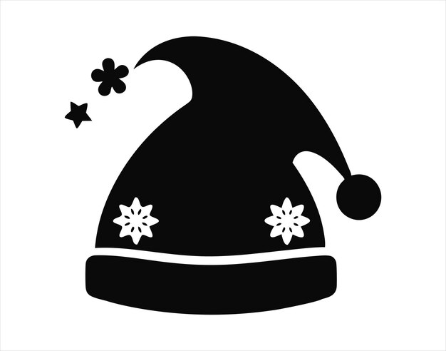 Sombrero de Navidad con silueta negra icónica