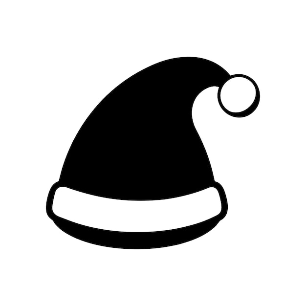 Sombrero de Papá Noel blanco y negro