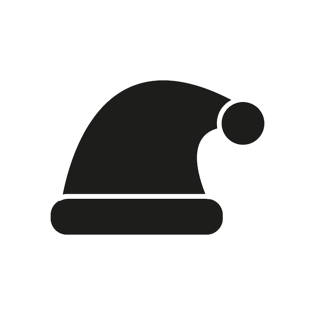 Sombrero de Papá Noel icono vectorial diseño básico simple y moderno