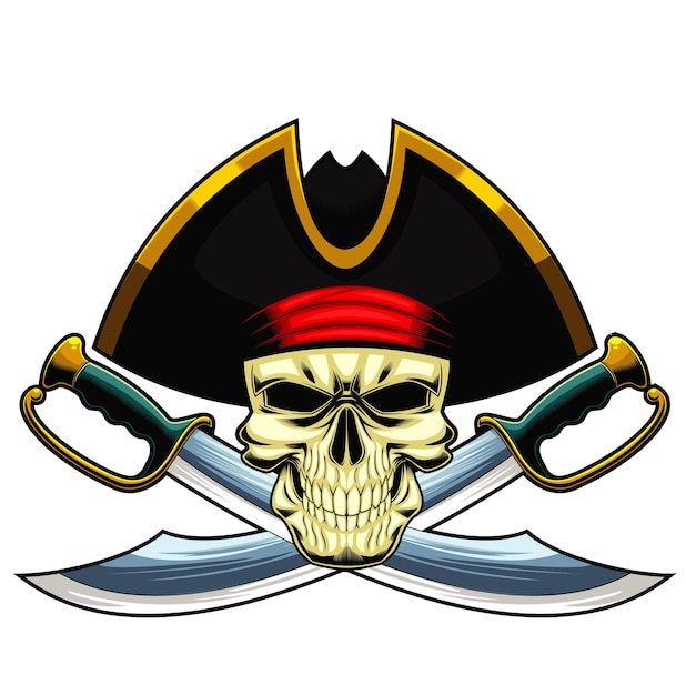 un sombrero de pirata con una espada y un sombreiro de pirata