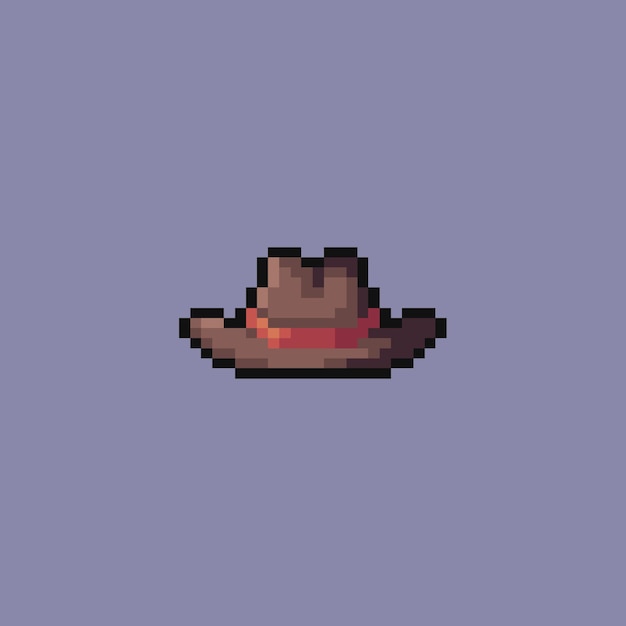 sombrero de pixel art para el activo del juego