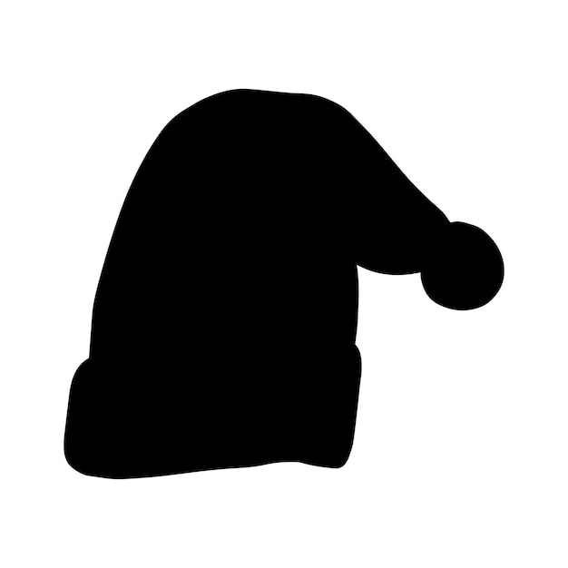 Sombrero de pompón tocado de vacaciones de año nuevo doodle dibujos animados lineales