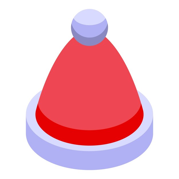 Sombrero de Santa Claus rojo de pie sobre un fondo blanco